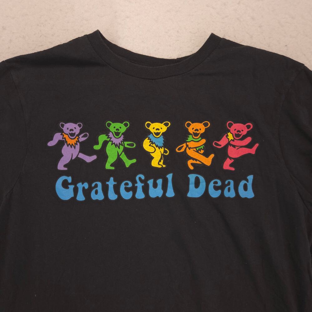 Grateful Dead Band Crew Neck Short Sleeve Graphic T Shirt Mens Size M Black